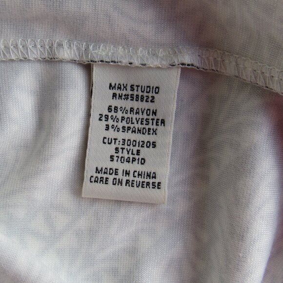 Max Studio Women's Pull On Geometric Pattern Black White Pencil Skirt Size L - Picture 4 of 6